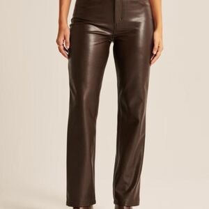 Abercrombie & Fitch 90s Straight Leather Pants